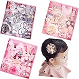 JOYOYO 54 Pieces Baby Girls Bows Fully Lined Hair Clips Baby Hair Ties Ponytail Holders for Little Girls