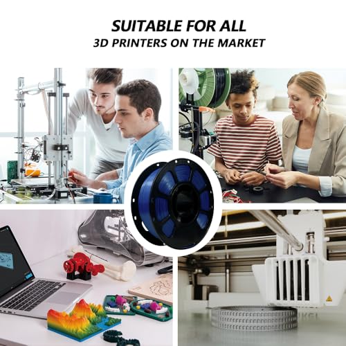 Image of iBOSS PLA Plus 3D Printer Filament, Neatly Wound 3D Printing PLA+ Filament 1.75mm Dimensional Accuracy + /- 0.02mm, 1KG Spool (2.2 lbs), Royal Blue