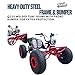 Zyliathor 212cc 4-Stroke Off Road Go Kart, Gas Powered CVT Belt + 420 Chain, F/N/R, Electric & Pull Start, AT19x7-8 Tires, 4-Wheel Independent Suspension, 600 lb（Black）