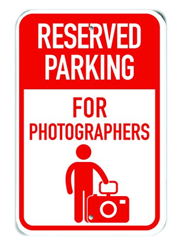 Panneau Reserved Parking photographes en aluminium rouge anti stationnement