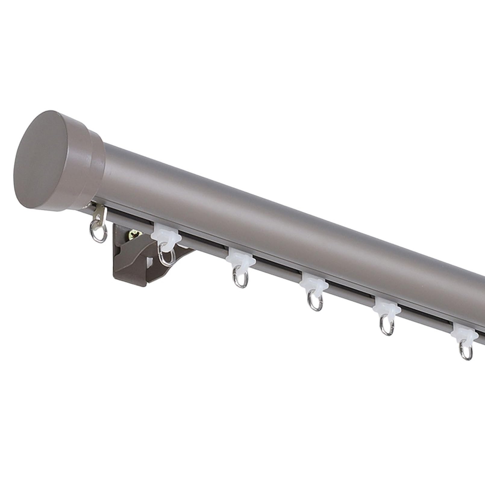 Tringles À Rideaux Robustes (1-6 M), Rail De Rideau Montage Mural Pour Chambre À Coucher, Salon, Terrasse, Cuisine, Rail Pour Rideaux Facile À Installer(Gray,1.6m(2 * 80cm))