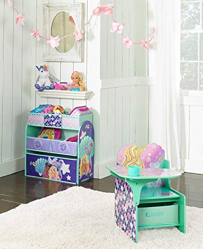 Barbie Mermaid Activity Desk with Storage Bin, Multi Color, One Size