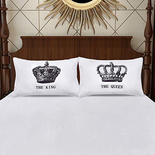 Dasyfly His Hers King And Queen Couples Pillow Cases,Funny His And Hers Gifts For Him,Annivesary Wedding Gifts For The Couple.romantic Couples Gifts Idea For Christmas,Valentines Day #TOP1