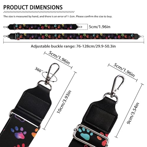 Image of Adjustable Purse Strap Replacement, Wide Shoulder Canvas Bag Strap, Crossbody Handbag Strap