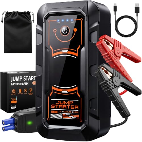 Image of 6000A Sodium-Ion Jump Starter Power Pack, 12V Car Battery Booster (All Gas 12L Diesel),No Fire No Explosion, with Jump Leads and LED Light, -40°C Cold Ready, Long Lifespan for Car Moto SUV