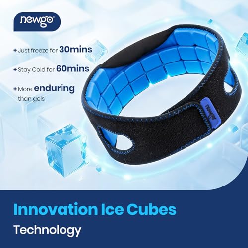 Image of NEWGO Wisdom Teeth Pain Relief Ice Pack for Face Oral Surgery Recovery, Long Lasting Cold Face Wrap with Face Contoured Design for TMJ Relief, Tooth Extraction, Jaw Discomfort