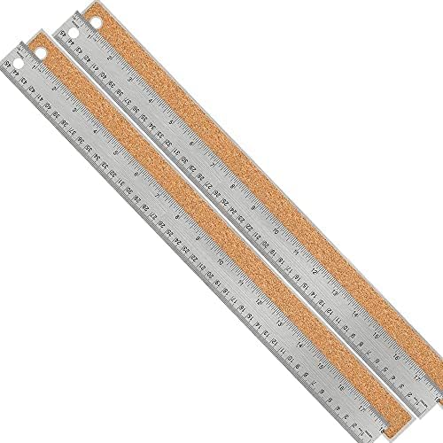 Règle en métal de 45,7 cm anti fuite d\'encre et bavures pour plans de dessin nets