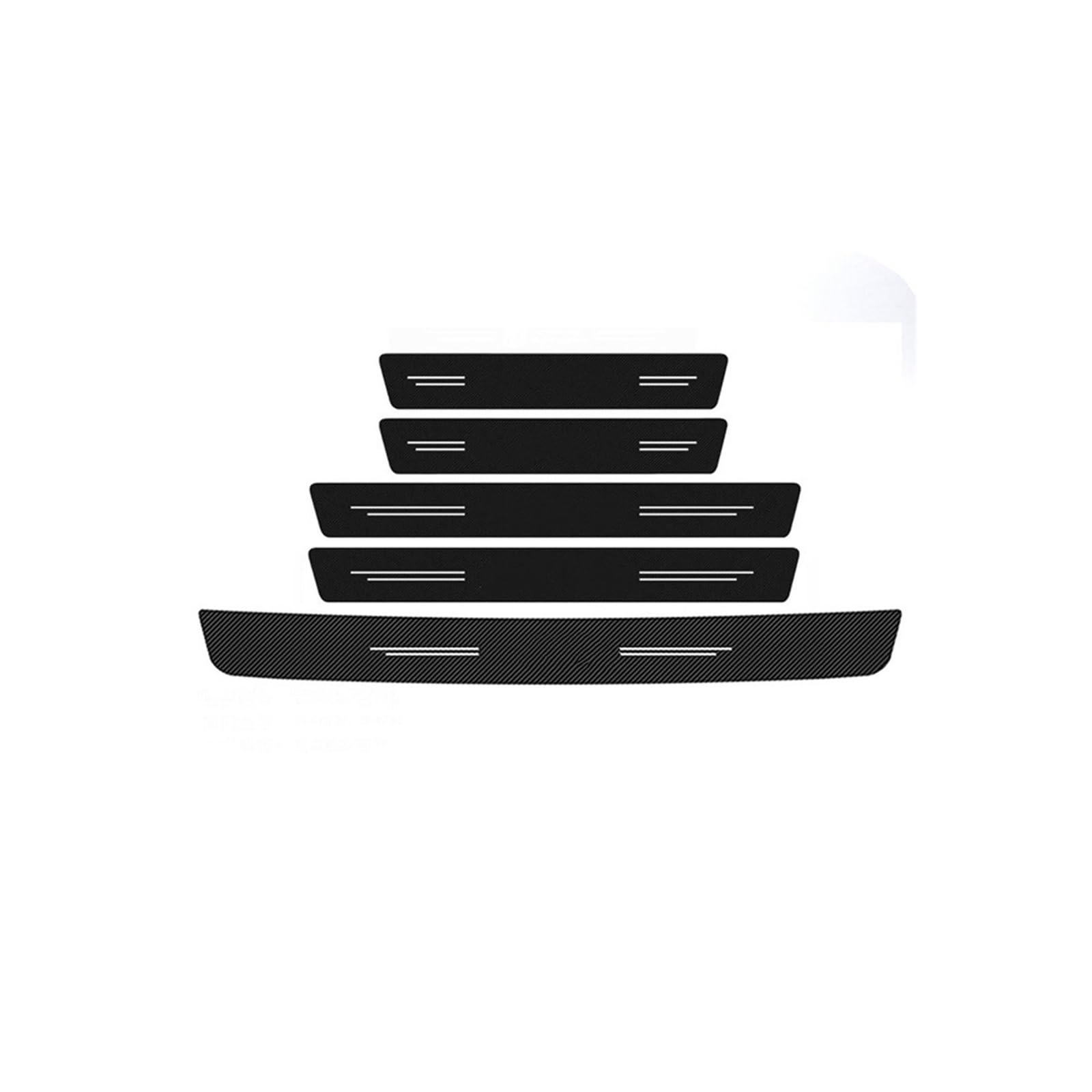 for Peugeot for Rifter Car Door Sill Trim Protective Film Scuff Plate Stickers Auto Door Threshold Strip Decals Scuff IENQBVL(5Pcs)