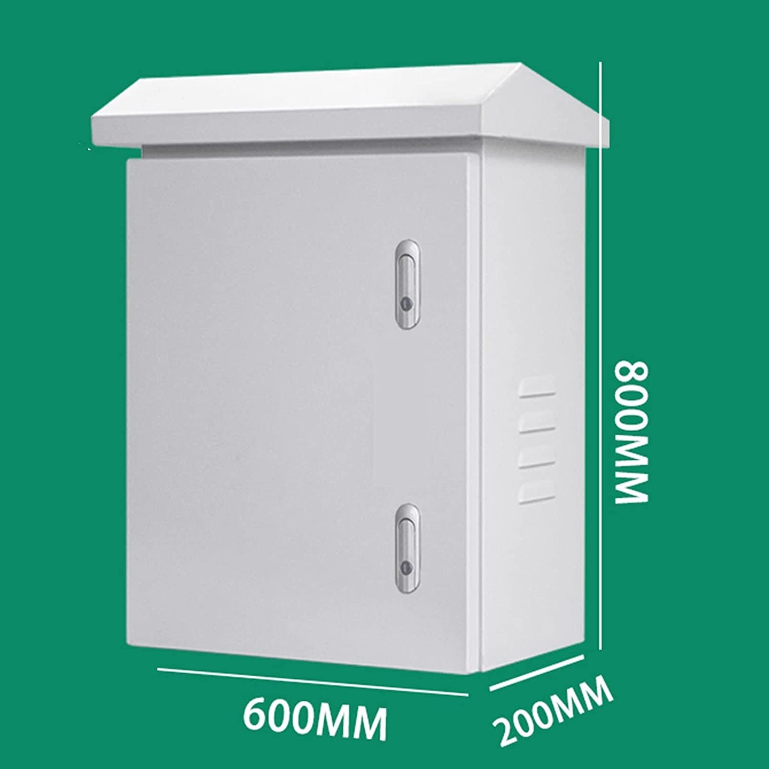 Scatola Di Derivazione Impermeabile Ip66, Contenitore In Acciaio Per Progetti Elettrici, Custodia Per Strumenti A Parete Con Serratura Per Uso Esterno/Interno, 500X600X2,A Color-600*800*200mm