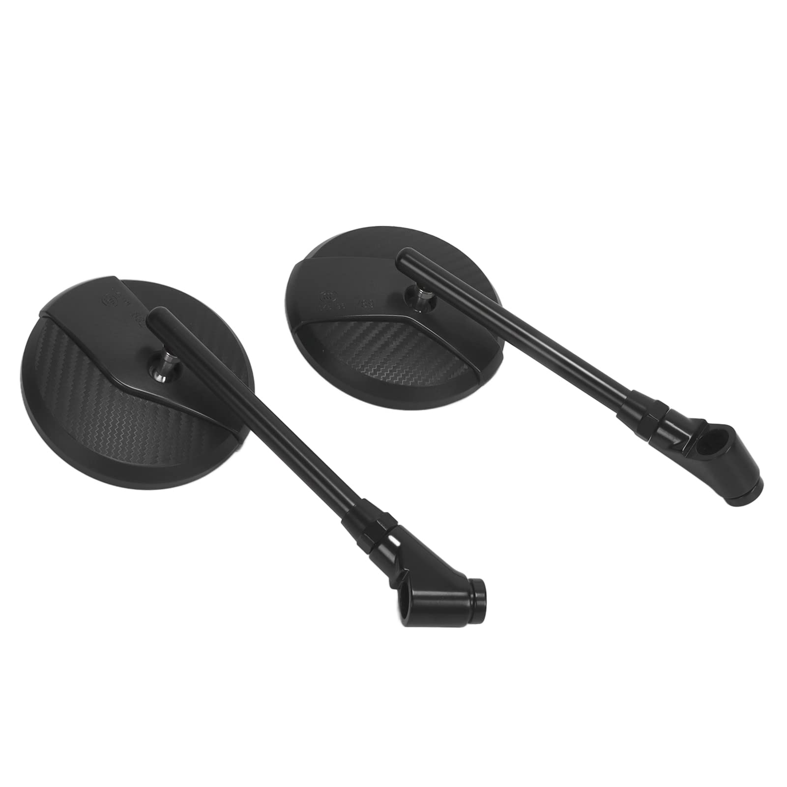 Specchietto Retrovisore Moto Ruotabile a 360 Gradi, Stile Fibra di Carbonio, Ultra Trasparente, Materiali Premium, Facile da Installare, Universale per Moto, Scooter, Bici da