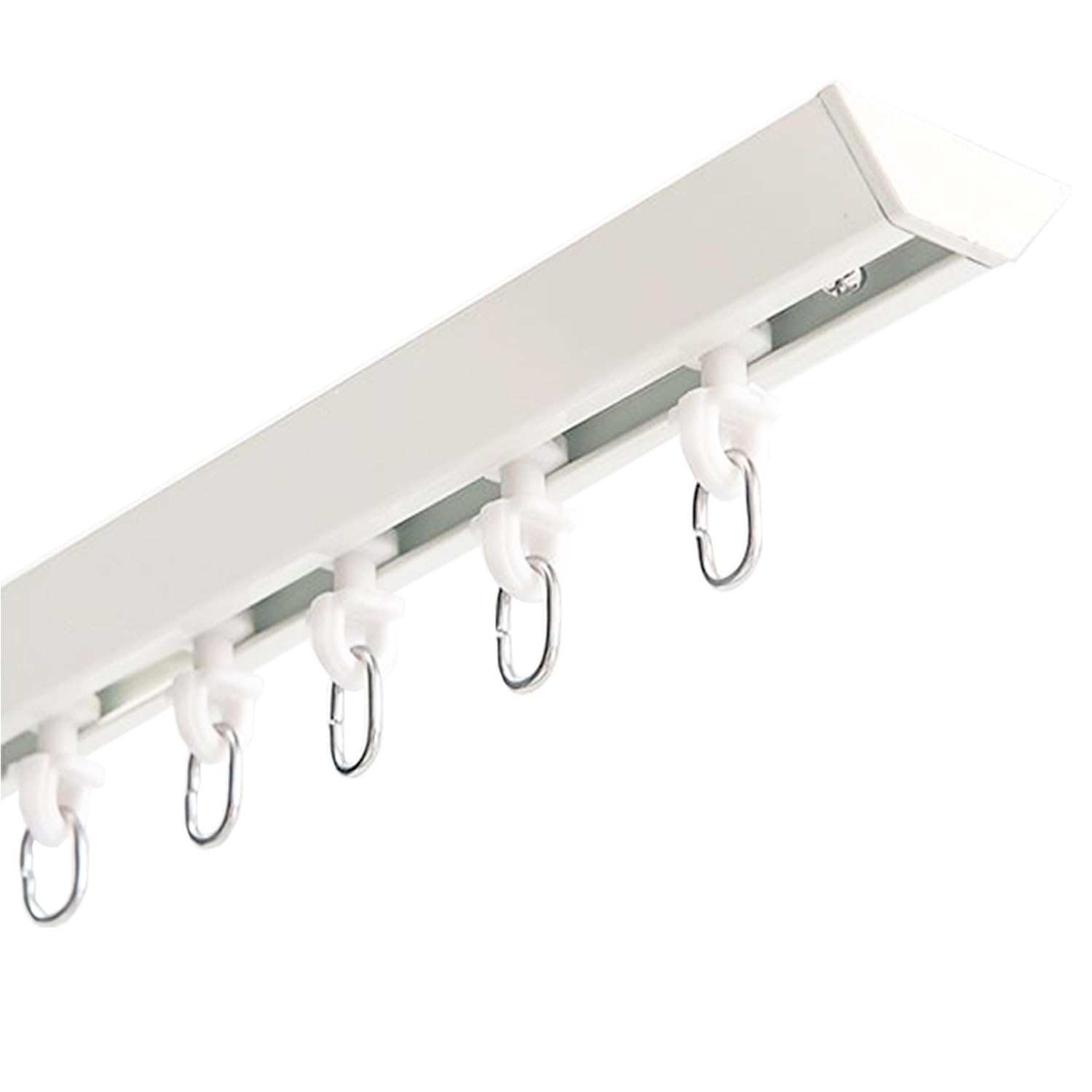 Rail de plafond en aluminium blanc 350 cm réglable pour cloison de séparation et douche