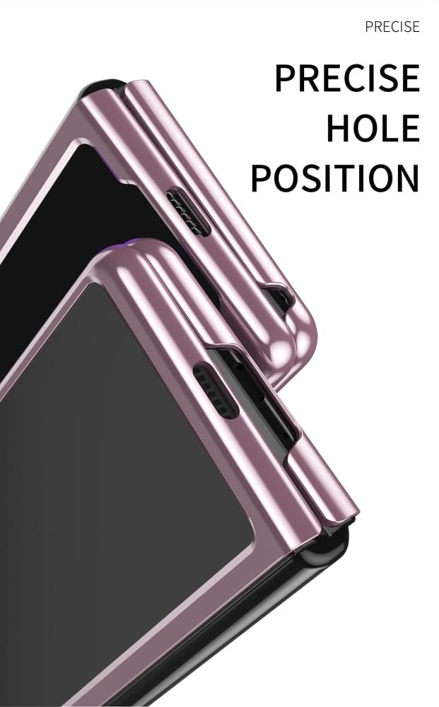 Generic Custodia compatibile con Samsung Galaxy Z Fold 5 (colore: argento) custodia rigida trasparente antiurto