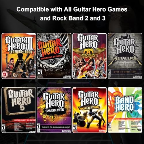 Manette sans fil pour Wii compatible Guitar Hero Rock Band blanc - 6