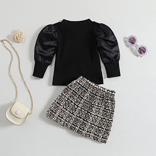 image for fhutpw Baby Toddler Girl Outfits Fall Winter Clothes Turtleneck Knitte