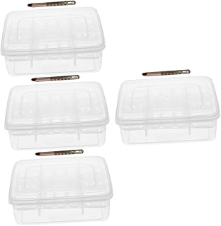 Balacoo 4Pcs Reptisoil Incubadora Répteis Incubadora De 16 Compartimentos Caixa De Incubação De Ovos De Plástico Incubadoras De Ovos De Répteis Ovos De Animais Branco Terrário