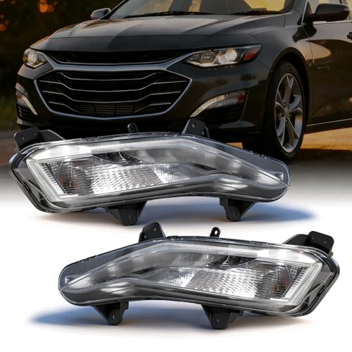 LED Daytime Running Lights Compatible With 2019-2024 Chevy Malibu | Clear Lens • OEM-Style Upgrade • Improves Daytime Visibility • Includes Wiring Harness • Waterproof