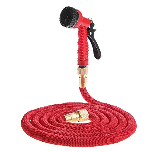 Everpert 25ft Expandable Garden Hose Water Hose Pipe with 7 Spray Pattern Nozzle
