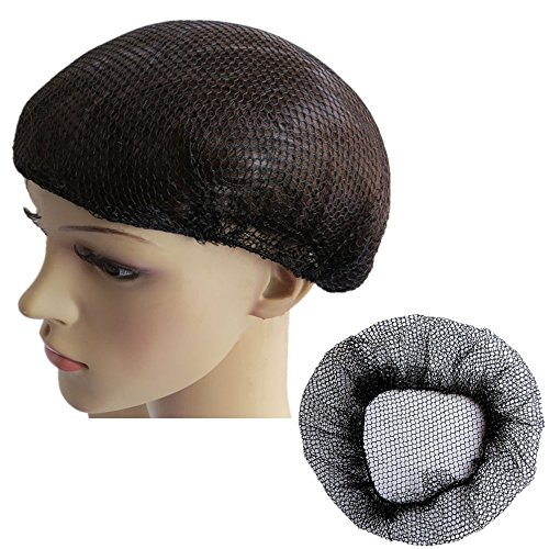 6Pcs Hairnets Reusable Hair Nets for Food Service or Sleeping, No Knot and Latex Free Elastic Edge Mesh (M, Black-6pcs)
