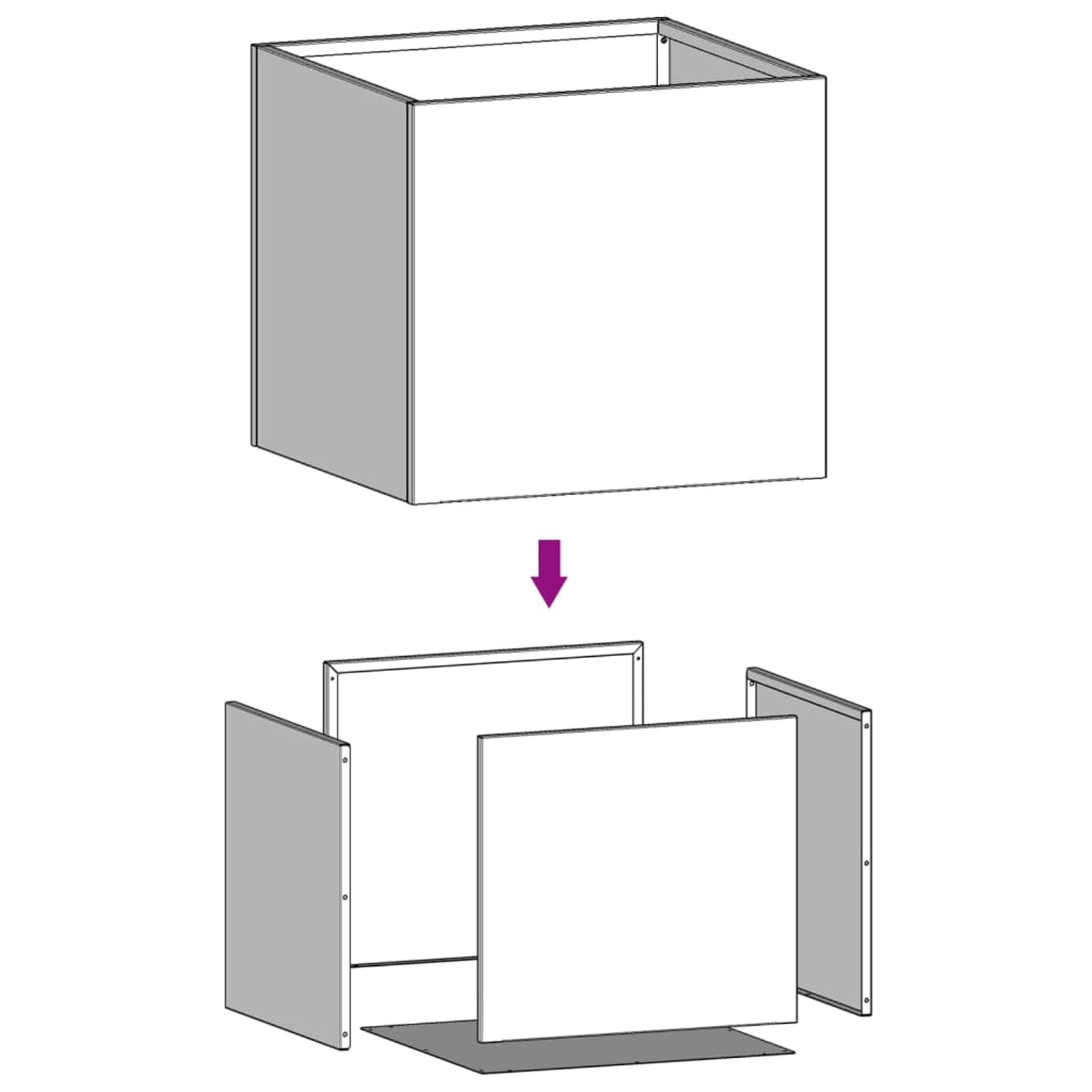 Gecheer Fioriere Rialzate, per Giardinaggio Fai da Te con Struttura in Acciaio Laminato a Freddo 32x30x29 cm Antracite, Ideali per Balcone Patio e Giardino