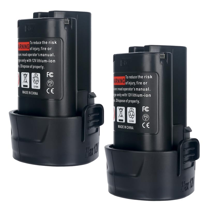 Biswaye 2Pack 10.8V BL1014 BL1013 Battery Compatible with Makita 10.8V-12V Max Lithium ion Battery 194550-6 194551-4 195332-9 CL100DW DF330D FD01ZW