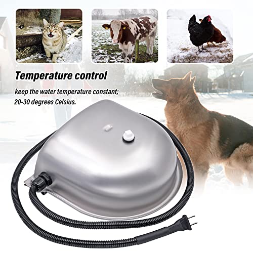 Hhniuli Automatic Heated Dog Water Bowl, 110V Livestock Water Trough Dispenser For Cattle Cow Pig Sheep Pet Dog #TOP5
