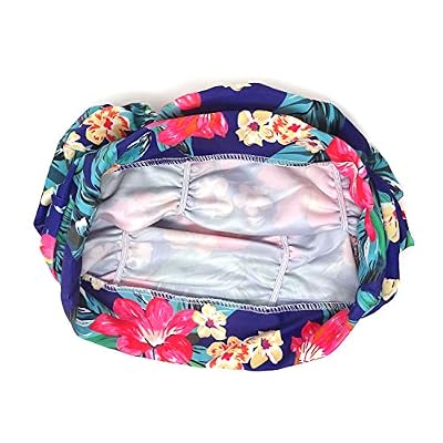 Honbay Pleated Swimming Cap Long Hair Swim Cap Bathing Cap, Non-Waterproof (Canna)