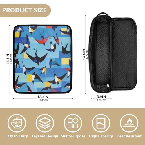 Bolsa de viaje para plancha de pelo resistente al calor miniatura 4
