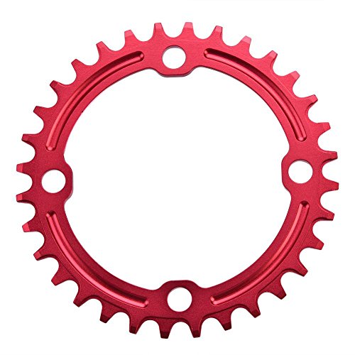 Eboxer Bicycle Chainring Guard,BCD 104 Mountain Bike Steel Single Crank Chain Ring Repair Parts,Easy to Install and Fits for Long Time Use.(32T-Red)