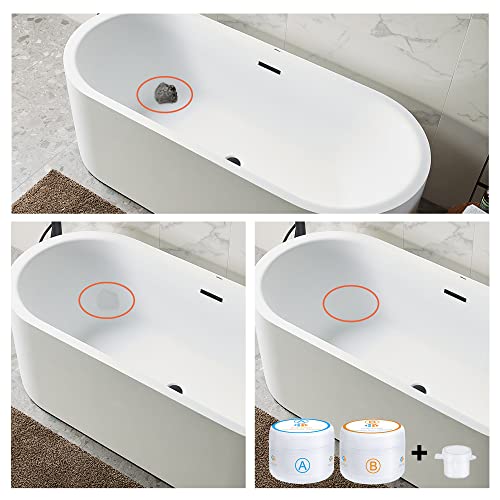 image for HT HOMETINKER Porcelain Repair Kit & Bathtub Repair Kit White(Perfect 