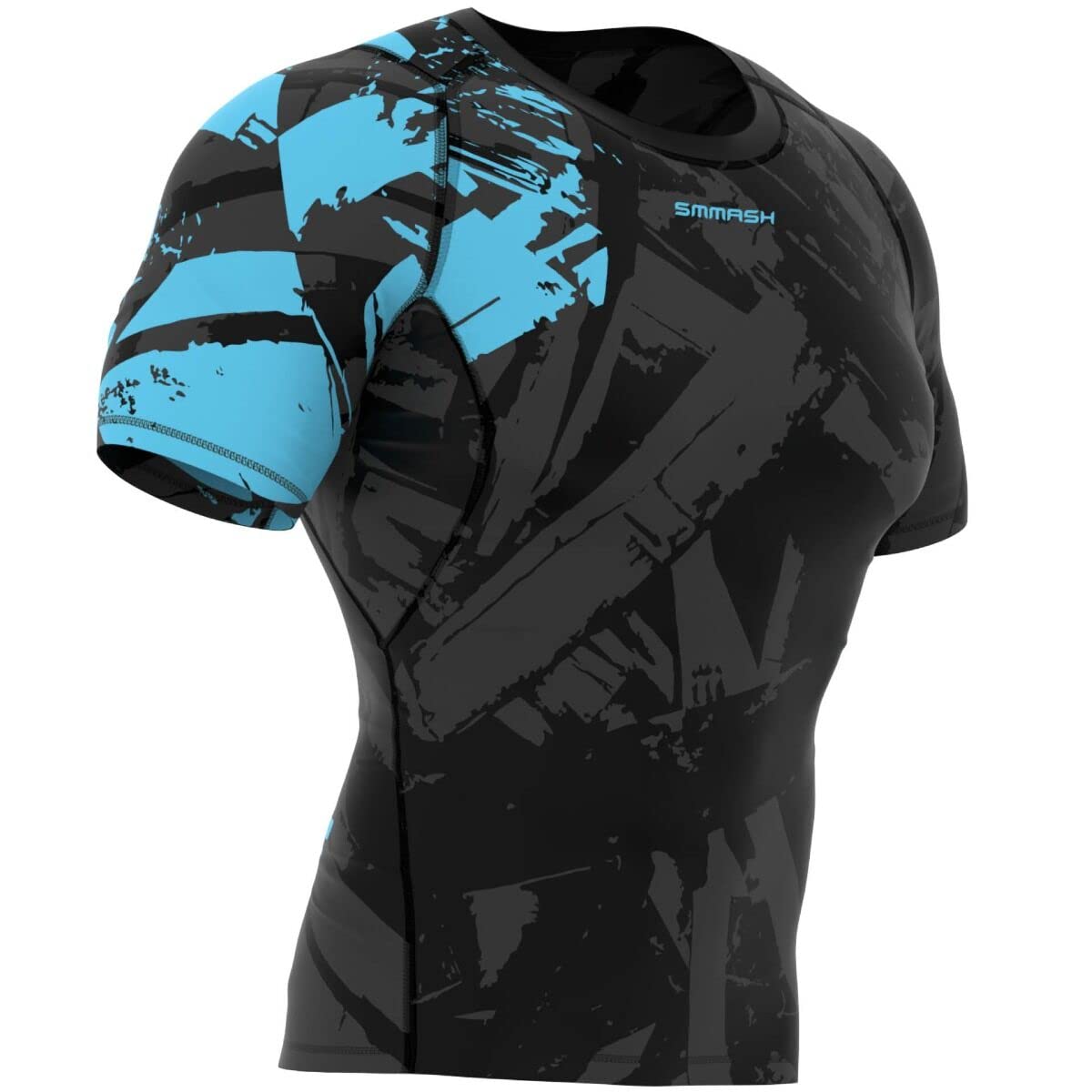 SMMASH Kompressionsshirt Funktionsshirt Herren Kurzarm Sportshirt Laufshirt Kurzarmshirt Second Skin Technologie Atmungsaktiv Schnelltrockend