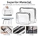 ABSOFINE Clear Toiletry Bag for Travel Size Toiletries, 4 Pack Large Waterproof PVC Makeup Bags with 2 Pack Airport Security Liquids Bags, Travel Essentials toiletry Bottles for Women Girls Men