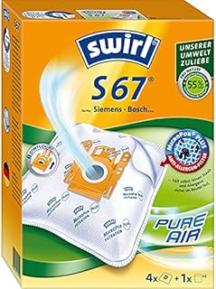 Swirl S 67 Vacuum Cleaner Bags Ideal For Pet Owners, For Siemens, Bosch Vacuum Cleaners, Pack of 4 Bags + 1 Anti-Allergen Filter