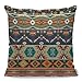 WONDERTIFY Navajo Kissenbezug, bunt, ethnisch, afrikanisch, amerikanisch, Aztekenmuster, weiches Leinen, Kissenbezug für dekoratives Schlafzimmer/Wohnzimmer/Sofa/Bauernhaus, Kissenbezüge 45,7 x cm