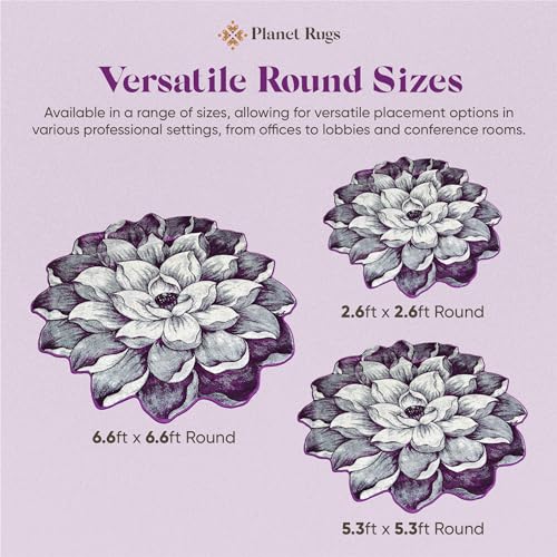 Tapete decorativo redondo Flower Rug 5ft miniatura 5