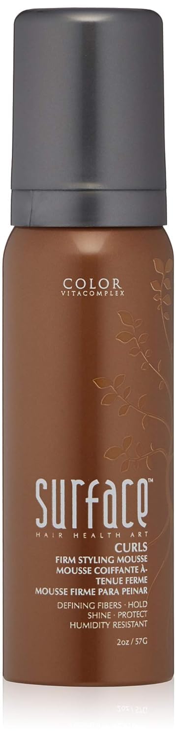 Surface Hair Curls Firm Styling Mousse, Define And Hold While Adding Shine, Protecting Color and Resisting Humidity