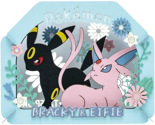 Ensky Pokémon PT-365, Blacky & Efi, Finished Size (H x W x D): 3.1 x 3.9 x 1.7 inches (80 x 100 x 42 mm), Paper