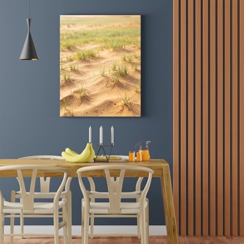 Tableaux à l'huile d'herbes du désert peints à la main pour salon - 3