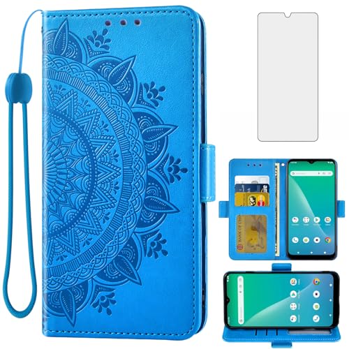 Étui Cricket Icon 5 et AT&T Motivate 4 Asuwish avec protège-écran verre trempé