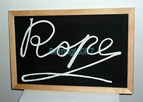 Corde noire pour suspendre le menu de cuisine sur tableau noir