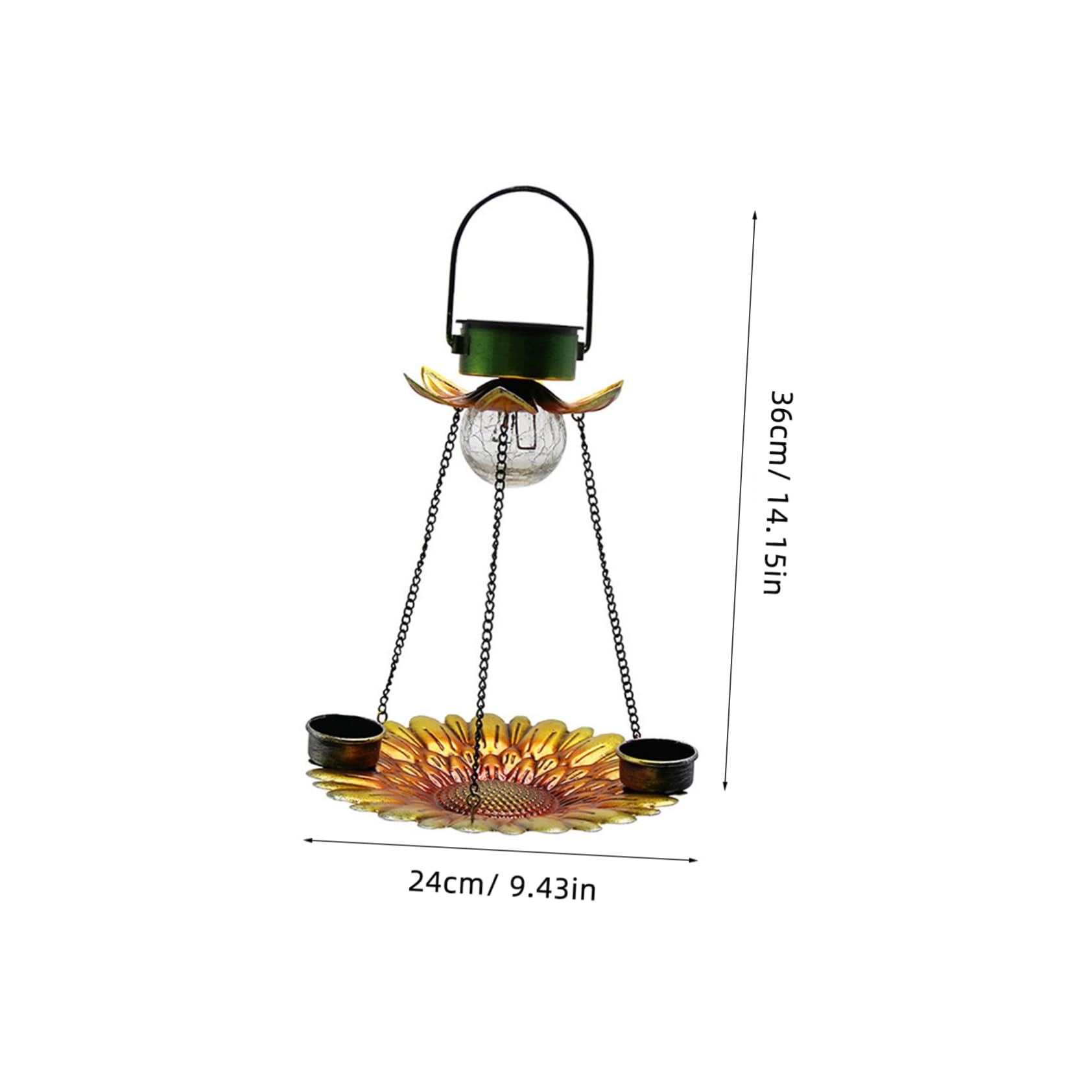 Solarbetriebener Vogelhäuschen mit Kreativer und Dekorativem Lampendesign Hängender Futterspender für Kleine Vögel im Garten für Kanarienvögel und Papageien