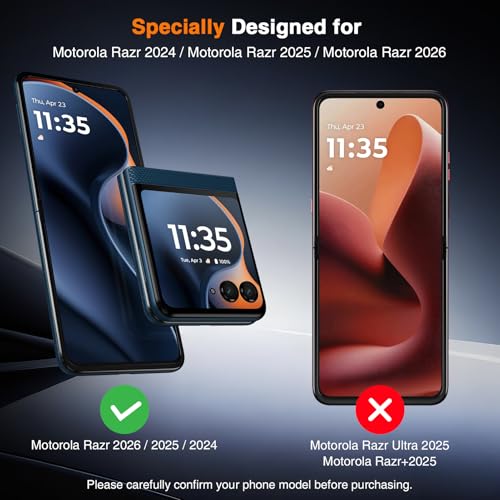 Image of LK for Motorola Razr 2026 Screen Protector /Motorola Razr 2025 /2024 Screen Protector, Premium Soft TPU Film (Not Glass)-2 Inner Screen Protector + 2 Front Screen Protector, Touch Sensitive, HD Clear