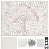 WEBEEDY DIY String Art Kit for Adults Beginners, DIY Oak Tree Nail String Craft Kit, Include All Necessary Accessories and Frame, Creative Craft Kits Home Wall Decorations Unique Gift