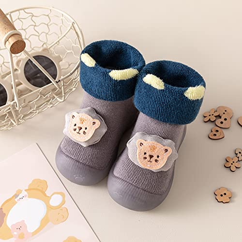 Baby Boy Girl Non-Slip Sock Cute Printing Sock Shoes Rubber Sole Sports Shoes Warm Indoor Floor Baby Slipper Shoes4