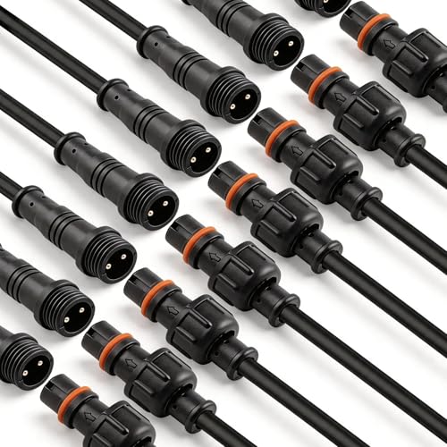 2-Polig Kabel Steckverbinder Stecker, 12 Stück Auto Stecker