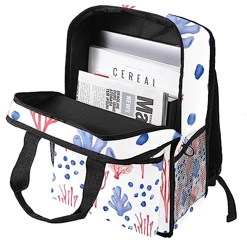 Sac à dos garçons bleu rouge multicolore aquarelle 12cm