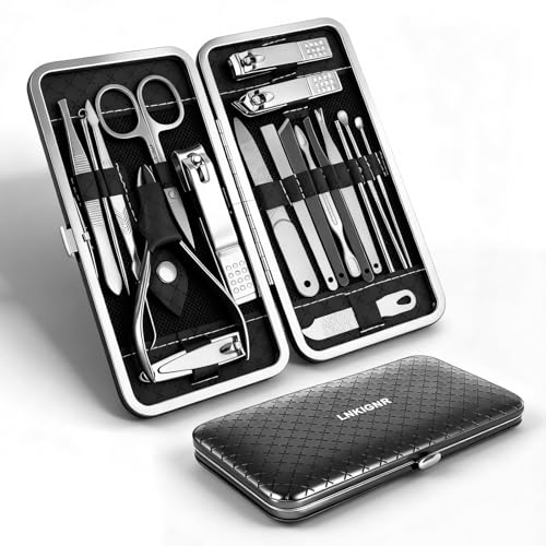 LNKIGNR Professional Nail Clippers for WomenTravel Manicure Kit for MenNail Clipper Set Care Kit for Beginners with Everything
