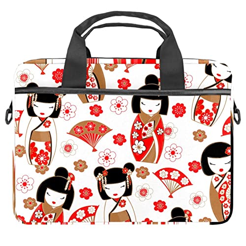 Sacoche PC 13-14 pouces kokeshi et cactus pour vos trajets urbains