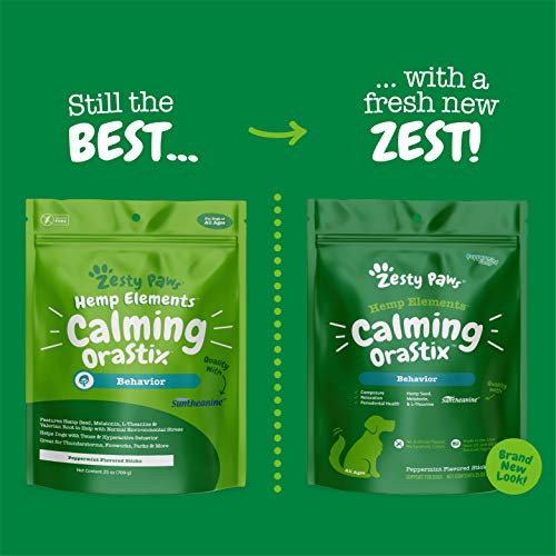 Zesty Paws OraStix for Dogs - Calming Dental Sticks for Stress and Anxiety Relief with Hemp Melatonin Chamomile Dog… - Image 6