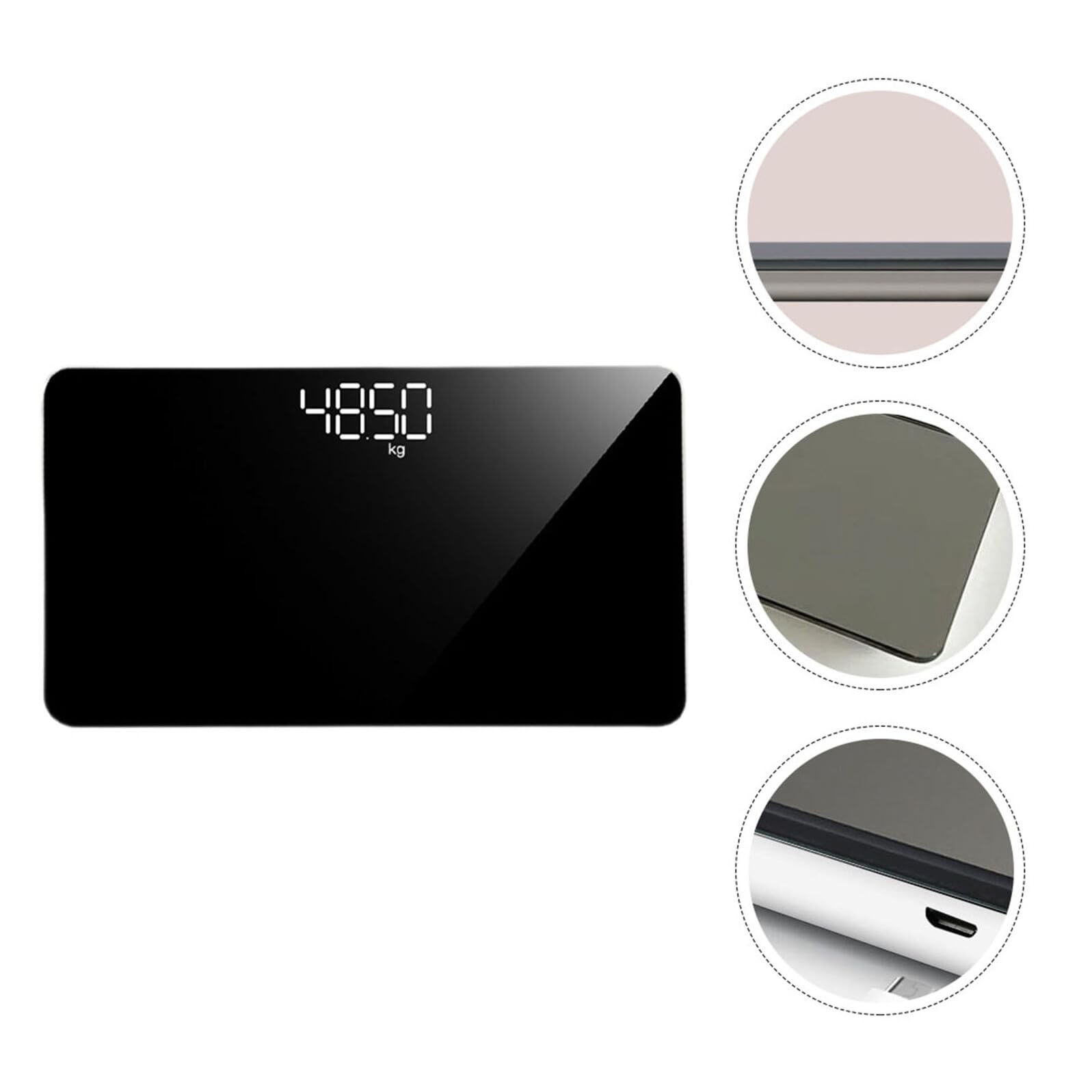 Báscula Electrónica Recargable Mini Portátil Hogar Báscula De Peso Para Personas Herramienta De Pesaje Para Cocina y Baño