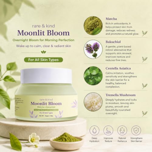 Image of Rare & kind Moonlit Bloom Overnight Face Cream, 50g